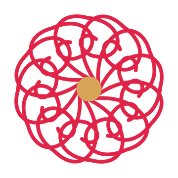 A 12-petal spiral flower with a seed centre and a transparent background.