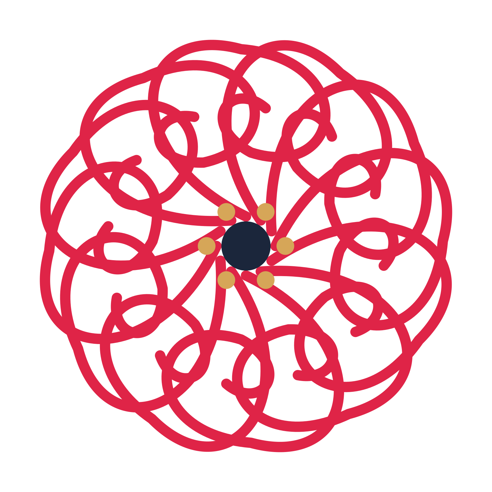 A 12-petal spiral flower with a stamen centre and a transparent background.