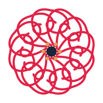 A 12-petal spiral flower with a stamen centre and a transparent background.