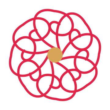A 8-petal spiral flower with a seed centre and a transparent background.