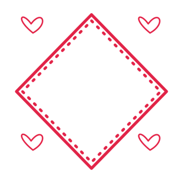 An open diamond frame with loop ornaments and a dotted border. The middle stays transparent for your text or photograph.