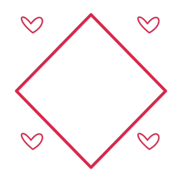 An open diamond frame with loop ornaments and a single border. The middle stays transparent for your text or photograph.