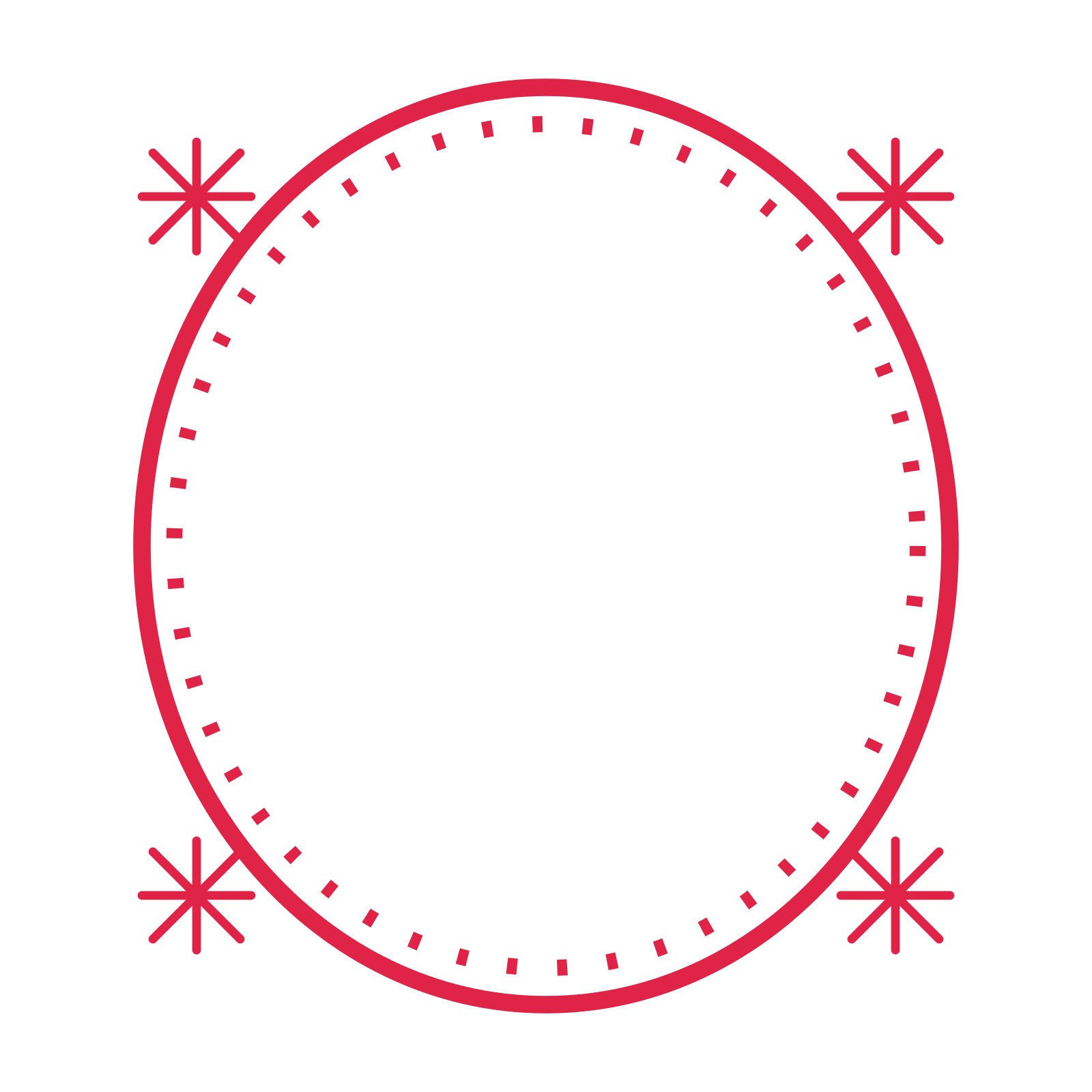 An open oval frame with fan ornaments and a dotted border. The middle stays transparent for your text or photograph.