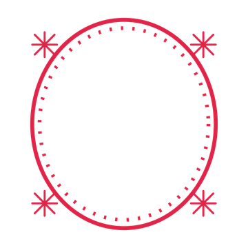 An open oval frame with fan ornaments and a dotted border. The middle stays transparent for your text or photograph.