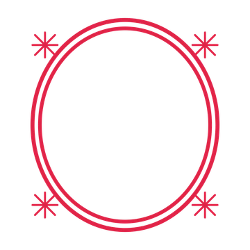 An open oval frame with fan ornaments and a double border. The middle stays transparent for your text or photograph.