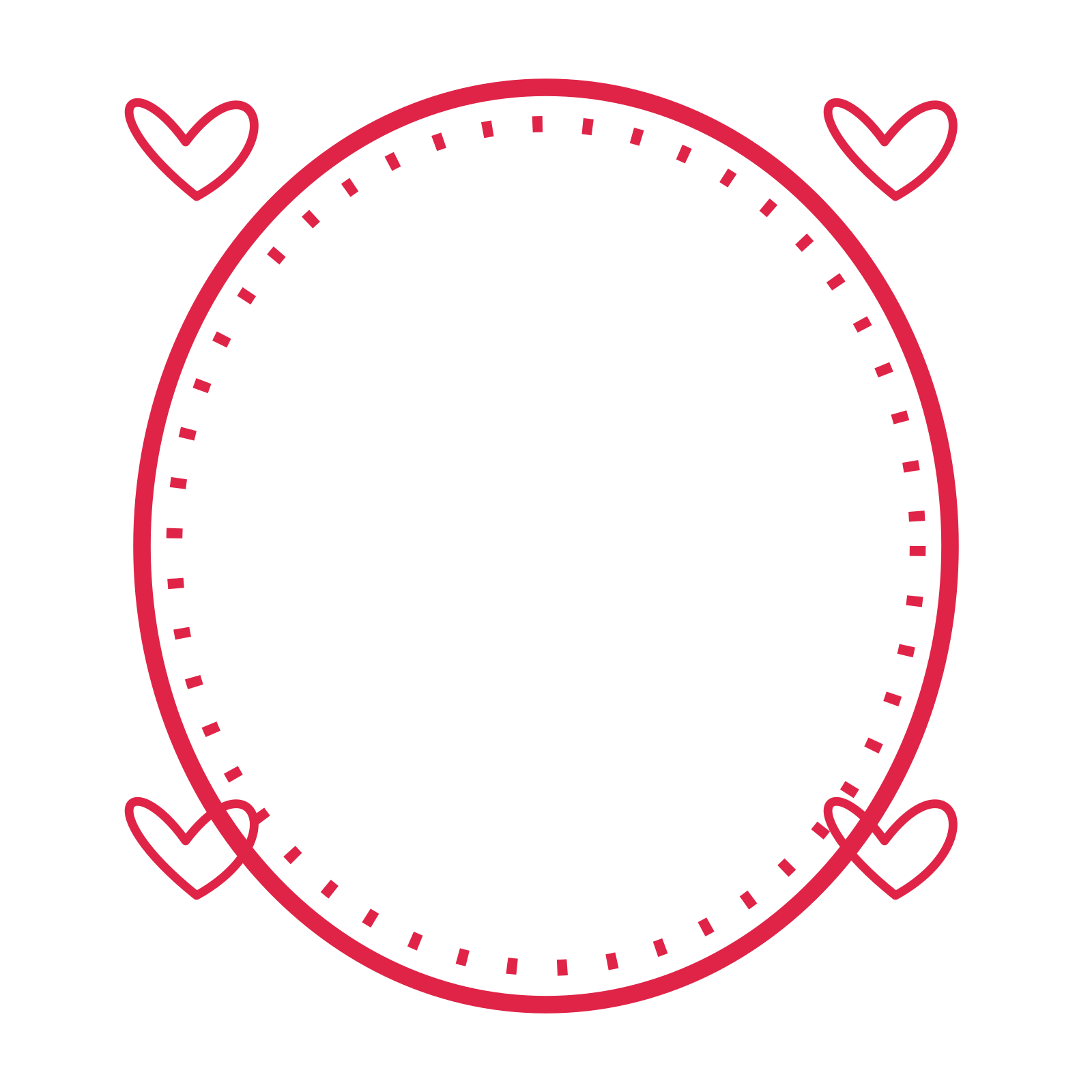 An open oval frame with loop ornaments and a dotted border. The middle stays transparent for your text or photograph.