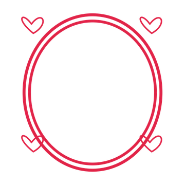 An open oval frame with loop ornaments and a double border. The middle stays transparent for your text or photograph.
