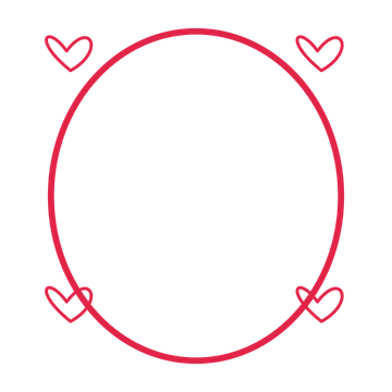 An open oval frame with loop ornaments and a single border. The middle stays transparent for your text or photograph.