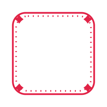 An open rounded frame with diamond ornaments and a dotted border. The middle stays transparent for your text or photograph.