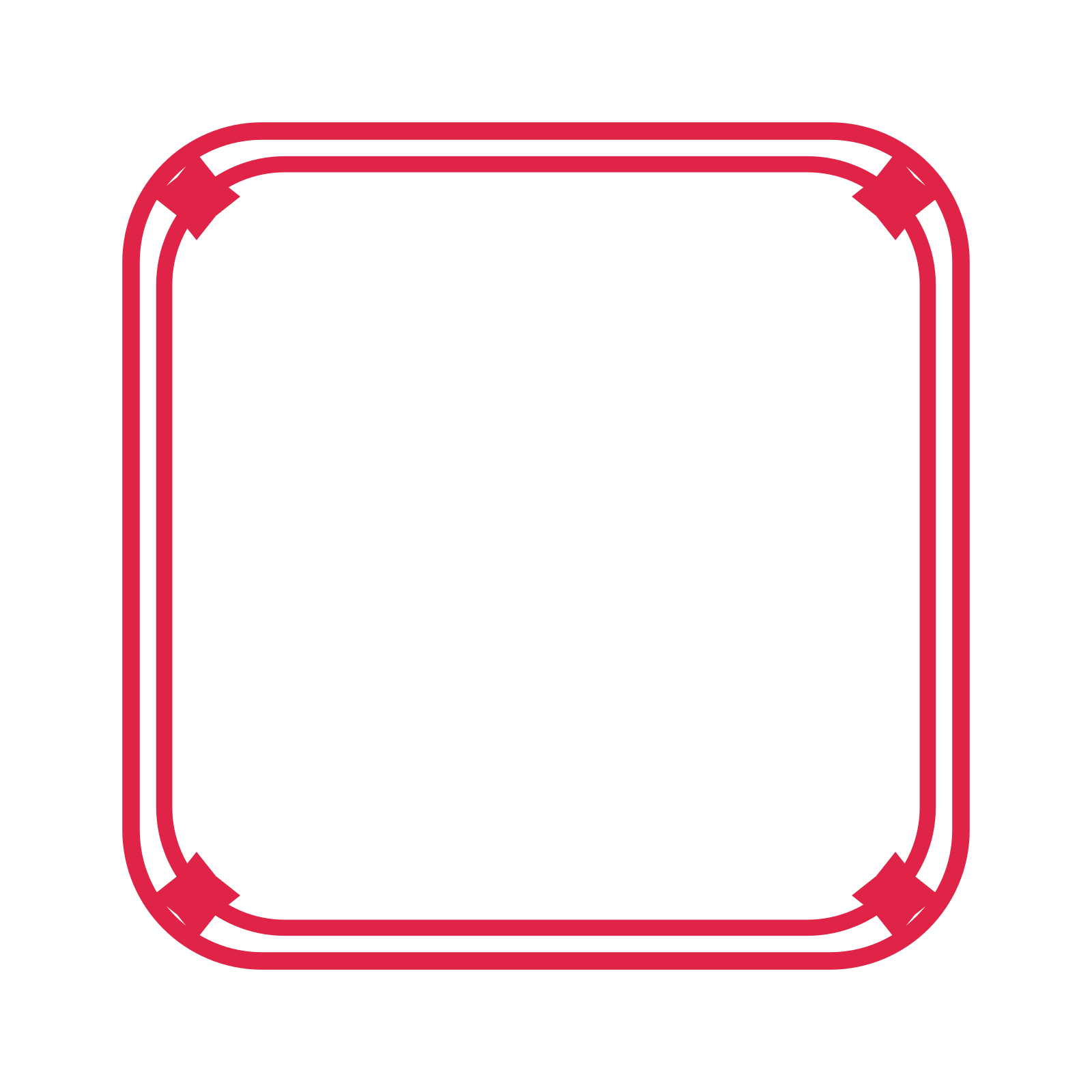 An open rounded frame with diamond ornaments and a double border. The middle stays transparent for your text or photograph.