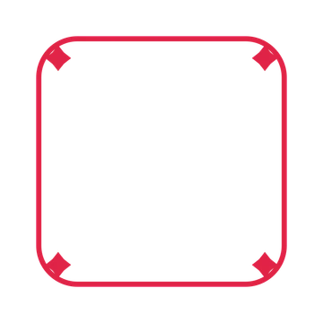 An open rounded frame with diamond ornaments and a single border. The middle stays transparent for your text or photograph.