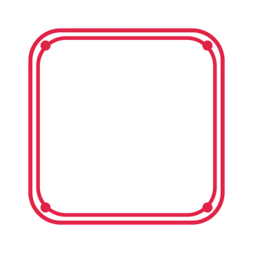 An open rounded frame with dot ornaments and a double border. The middle stays transparent for your text or photograph.