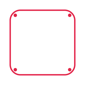 An open rounded frame with dot ornaments and a single border. The middle stays transparent for your text or photograph.