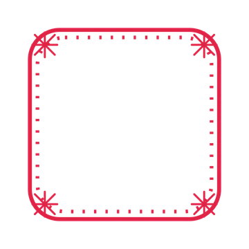 An open rounded frame with fan ornaments and a dotted border. The middle stays transparent for your text or photograph.