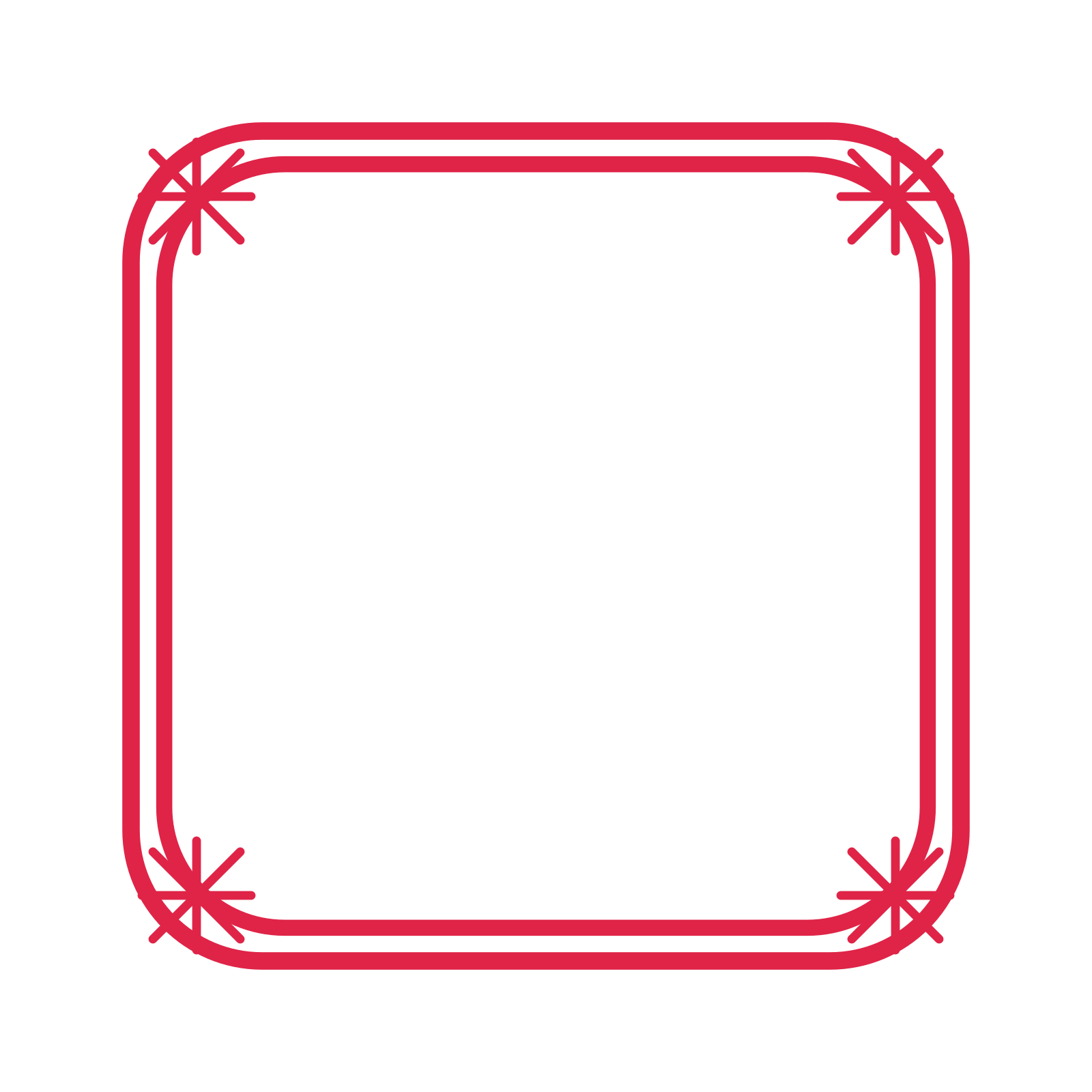 An open rounded frame with fan ornaments and a double border. The middle stays transparent for your text or photograph.