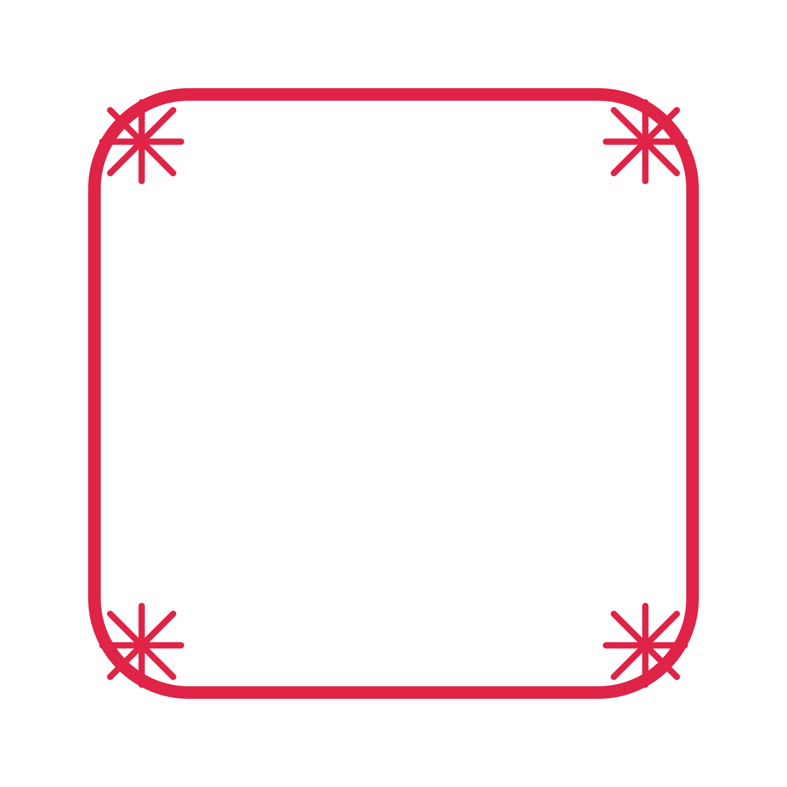 An open rounded frame with fan ornaments and a single border. The middle stays transparent for your text or photograph.