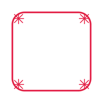An open rounded frame with fan ornaments and a single border. The middle stays transparent for your text or photograph.