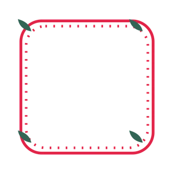 An open rounded frame with leaf ornaments and a dotted border. The middle stays transparent for your text or photograph.