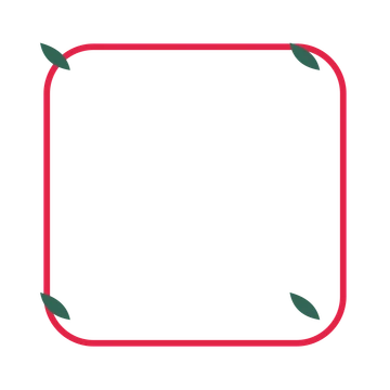 An open rounded frame with leaf ornaments and a single border. The middle stays transparent for your text or photograph.