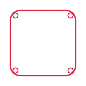 An open rounded frame with ring ornaments and a single border. The middle stays transparent for your text or photograph.