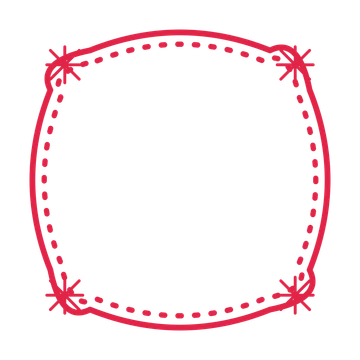 An open scallop frame with fan ornaments and a dotted border. The middle stays transparent for your text or photograph.