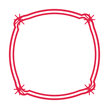 An open scallop frame with fan ornaments and a double border. The middle stays transparent for your text or photograph.