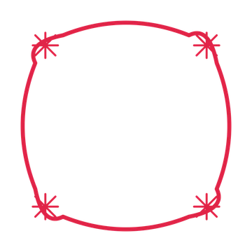 An open scallop frame with fan ornaments and a single border. The middle stays transparent for your text or photograph.