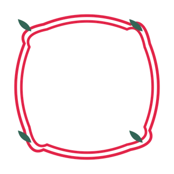 An open scallop frame with leaf ornaments and a double border. The middle stays transparent for your text or photograph.