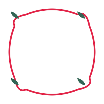 An open scallop frame with leaf ornaments and a single border. The middle stays transparent for your text or photograph.