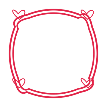 An open scallop frame with loop ornaments and a double border. The middle stays transparent for your text or photograph.