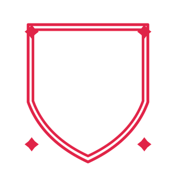 An open shield frame with diamond ornaments and a double border. The middle stays transparent for your text or photograph.