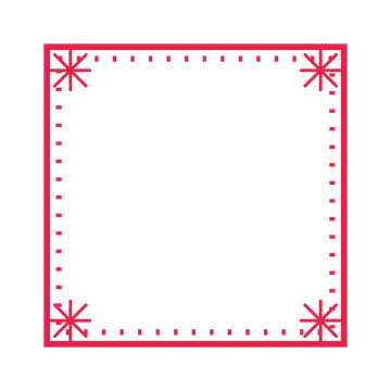 An open square frame with fan ornaments and a dotted border. The middle stays transparent for your text or photograph.
