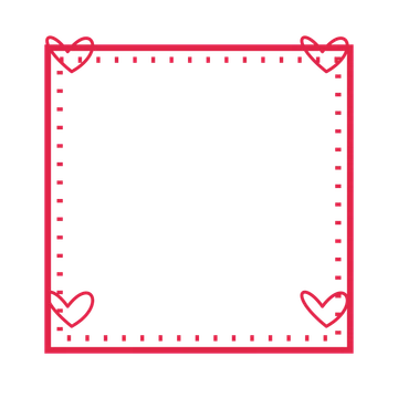 An open square frame with loop ornaments and a dotted border. The middle stays transparent for your text or photograph.