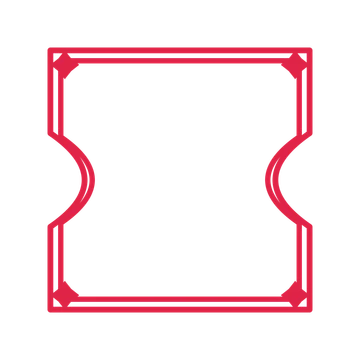 An open ticket frame with diamond ornaments and a double border. The middle stays transparent for your text or photograph.