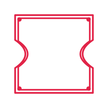 An open ticket frame with dot ornaments and a double border. The middle stays transparent for your text or photograph.