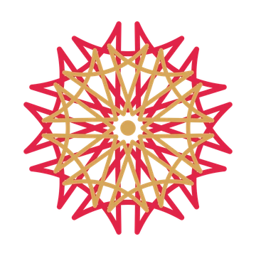 A layered bell rosette with 10-fold radial symmetry and 2 alternating rings of petals.