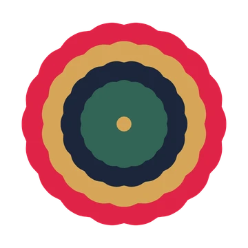 A layered cosmos rosette with 18-fold radial symmetry and 4 alternating rings of petals.