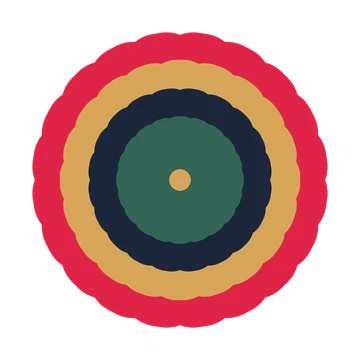 A layered cosmos rosette with 20-fold radial symmetry and 4 alternating rings of petals.
