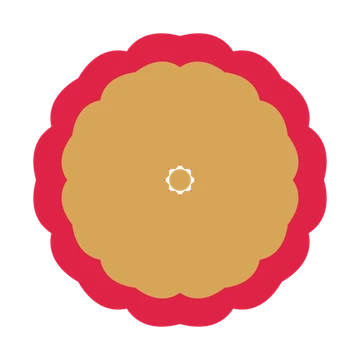A layered cosmos rosette with 8-fold radial symmetry and 2 alternating rings of petals.