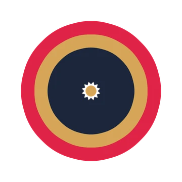 A layered fan rosette with 12-fold radial symmetry and 3 alternating rings of petals.