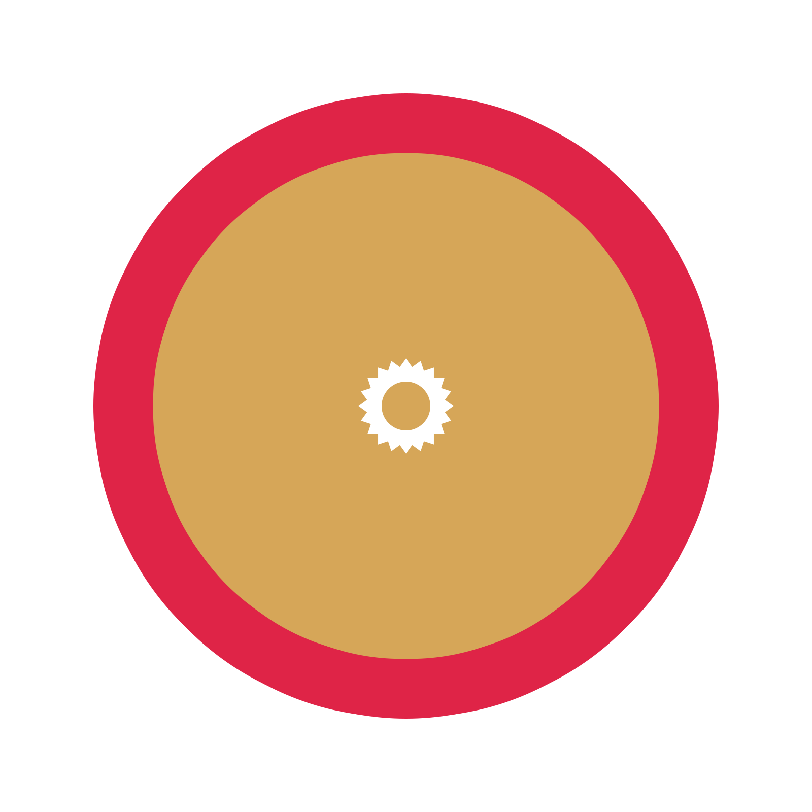 A layered fan rosette with 20-fold radial symmetry and 2 alternating rings of petals.