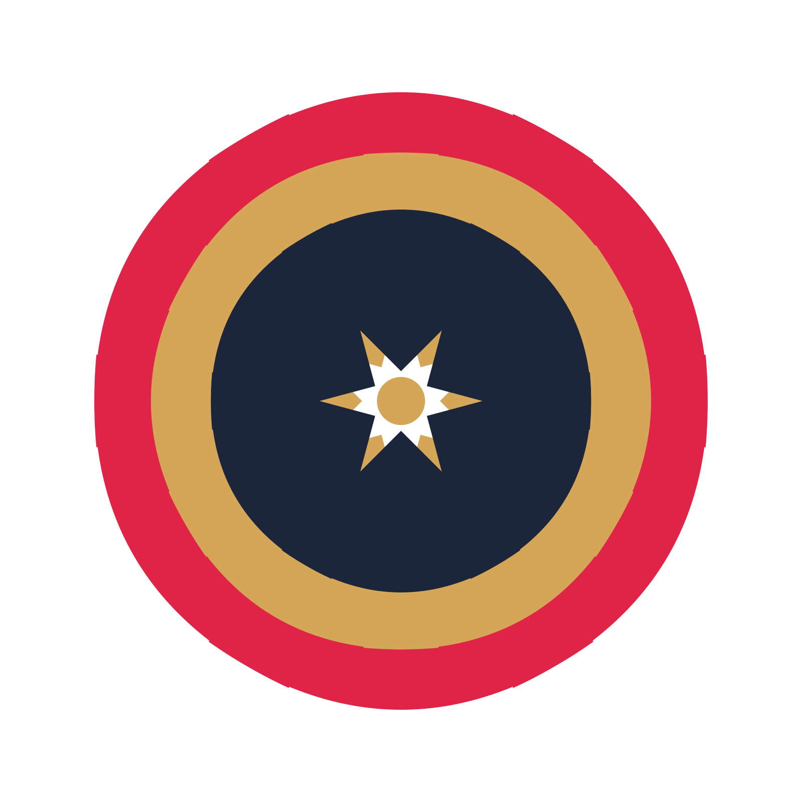 A layered fan rosette with 6-fold radial symmetry and 3 alternating rings of petals.