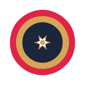 A layered fan rosette with 6-fold radial symmetry and 3 alternating rings of petals.