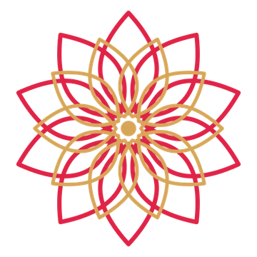 A layered lily rosette with 10-fold radial symmetry and 2 alternating rings of petals.
