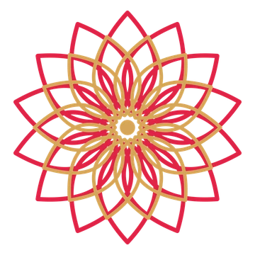 A layered lily rosette with 14-fold radial symmetry and 2 alternating rings of petals.