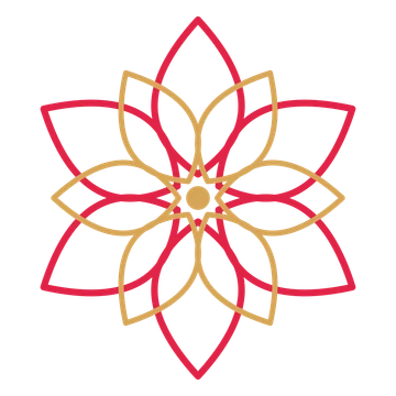 A layered lily rosette with 6-fold radial symmetry and 2 alternating rings of petals.