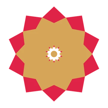 A layered pointed rosette with 10-fold radial symmetry and 2 alternating rings of petals.