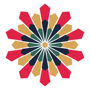 A layered ray rosette with 10-fold radial symmetry and 4 alternating rings of petals.