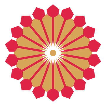 A layered ray rosette with 18-fold radial symmetry and 2 alternating rings of petals.