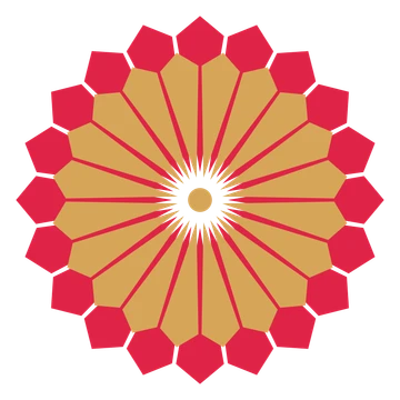 A layered ray rosette with 20-fold radial symmetry and 2 alternating rings of petals.